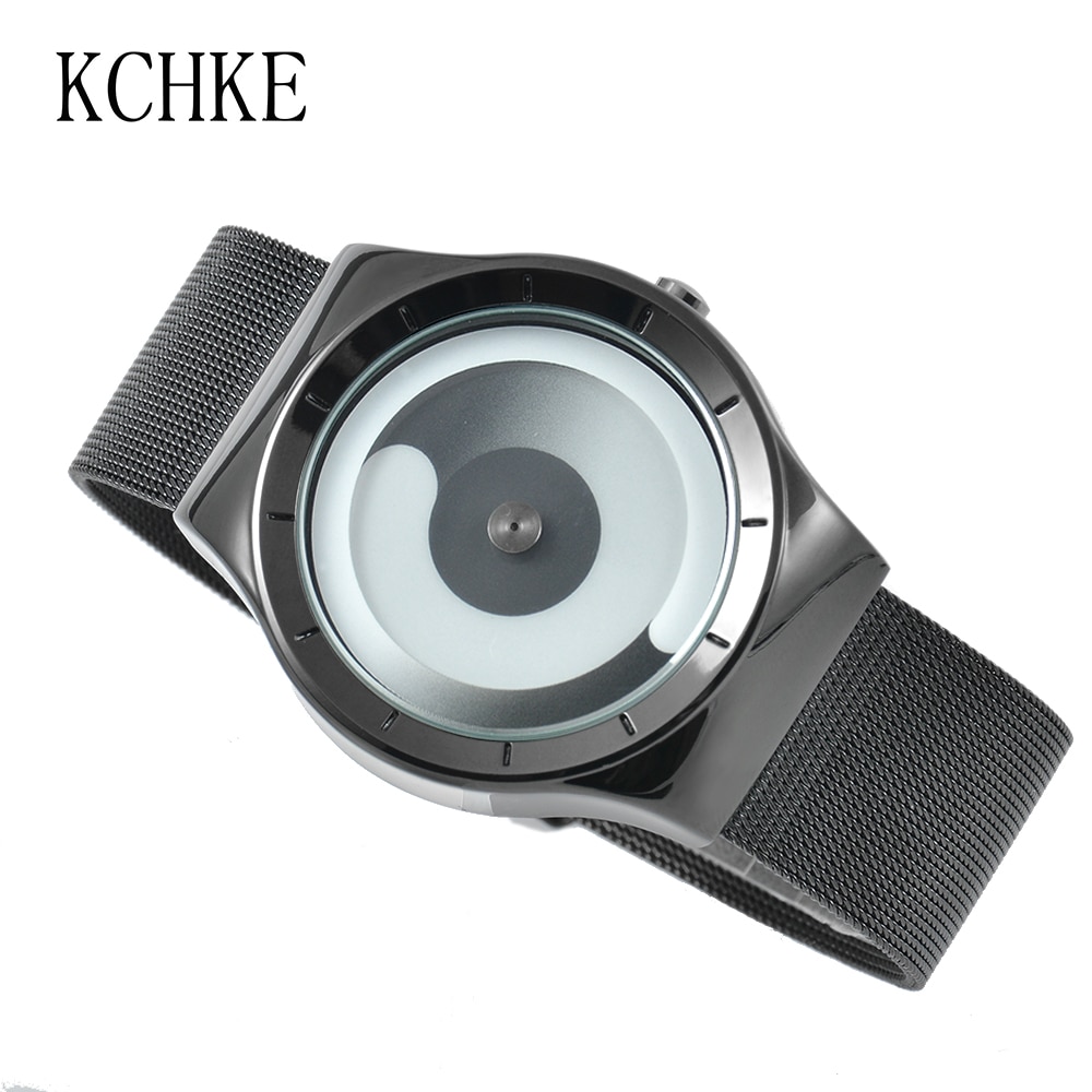 Kchke Heren Horloge High-End Luxe Sport Horloge Rvs Mesh Quartz Horloge Relogio Masculino