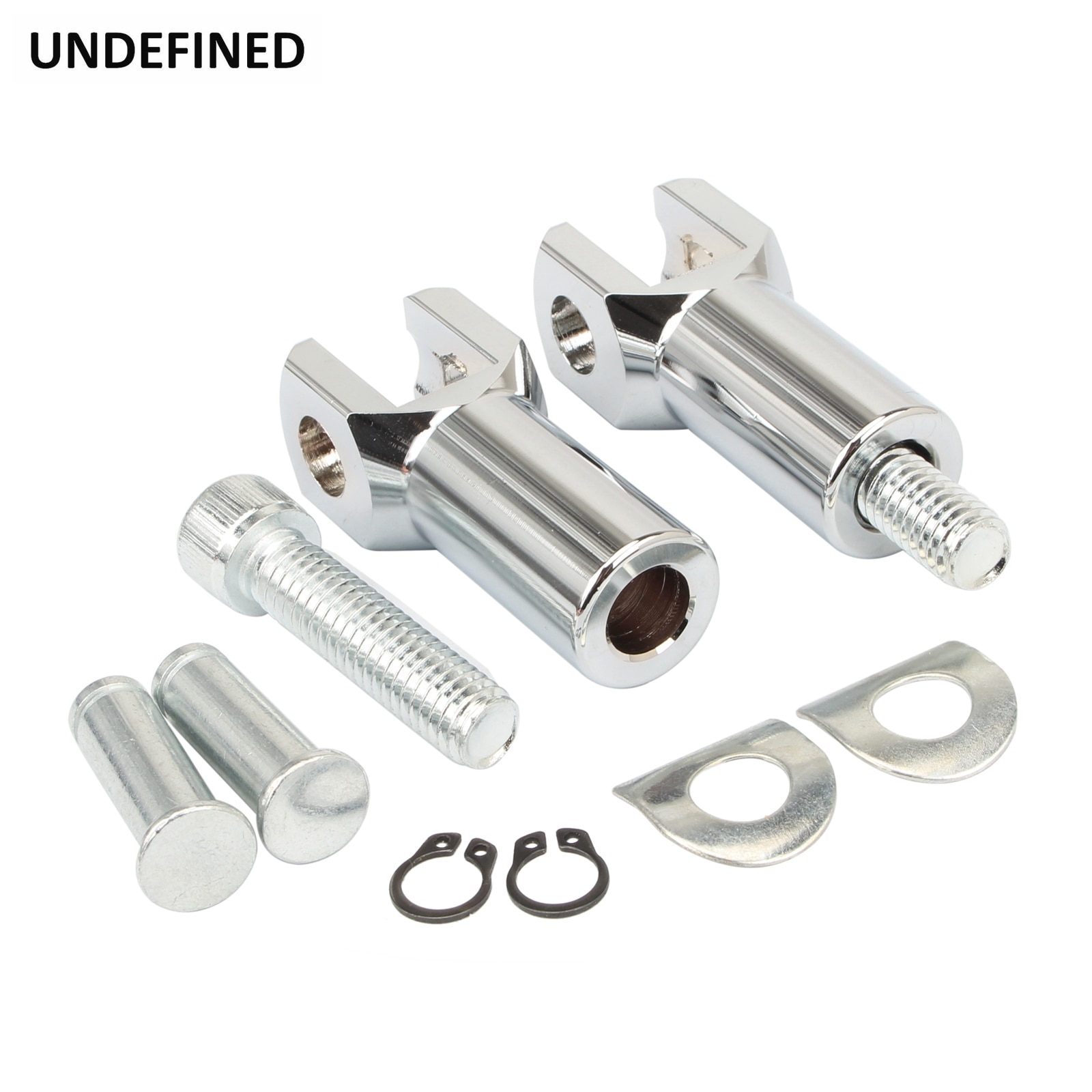 Motorcycle Chrome Foot Pegs Support Mount Rear Passenger Footpegs Clevis Kit For Harley Softail Fatboy FLSTF 2000-2006 2.25&#39;&#39;