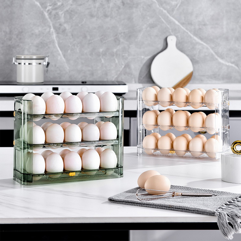 30 Roosters Ei Opbergdoos Koelkast Omkeerbare Kartonnen Huis Keuken Lade Multi-Layer Rack Organizer Timing Houder Container Bak