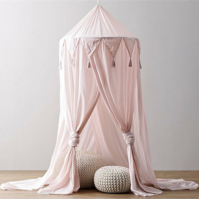 Focusnorm Mode Kid Baby Bed Luifel Bedcover Klamboe Gordijn Beddengoed Ronde Dome Tent Katoen
