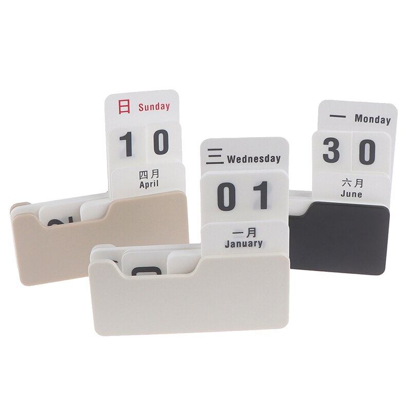 Perpetual Calendar Diy Flip Calendar Crafts Home Office School Desk Decoration