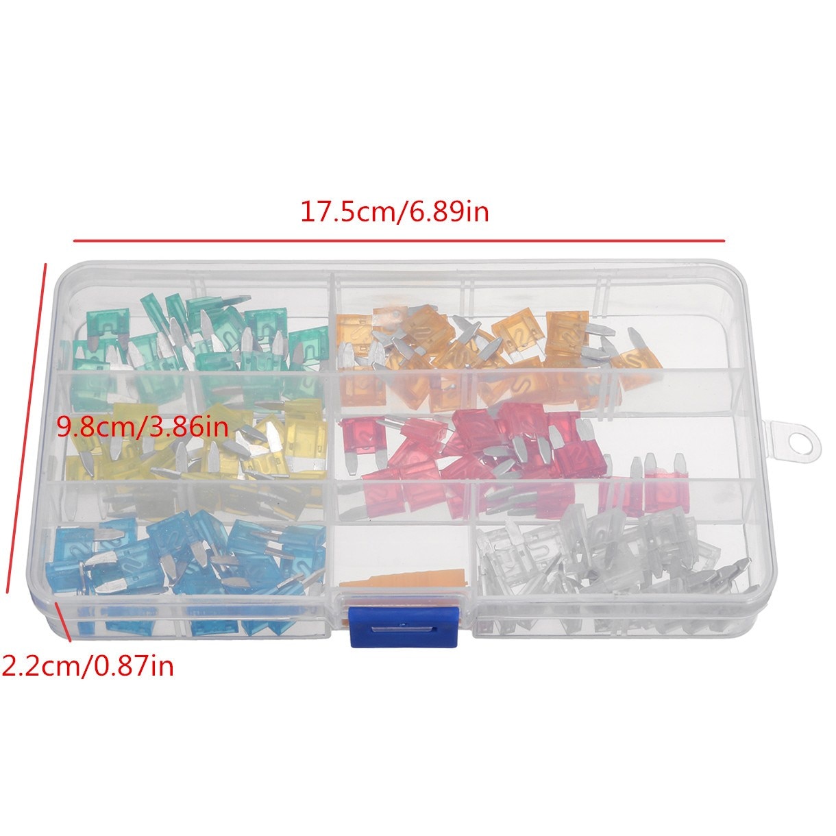 120 stk profil liten størrelse mini blad sikringssortiment sett auto bil lastebil  dg 5 10 15 20 25 30a sikringsskap
