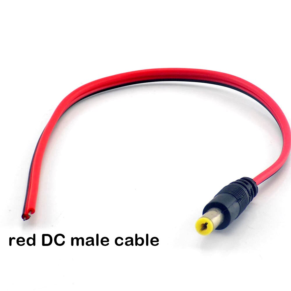 Dc 12v forlængerkabel han-hun stik stik strømkabel ledning ledning til cctv kabel kamera led strip lys adapter 2.1*5.5mm