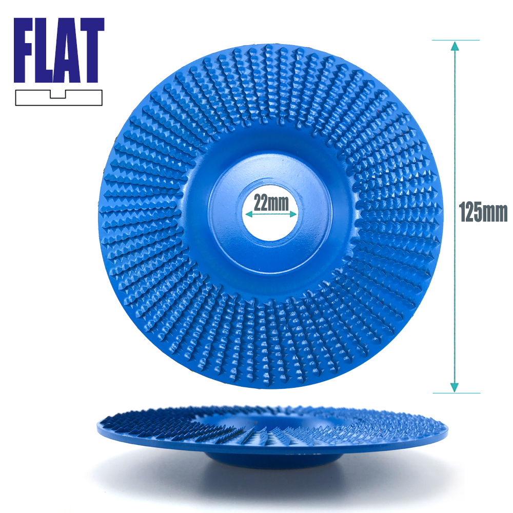 Muela de ángulo biselado plano de 125mm, rueda de pulido de madera, herramienta de lijado para tallado de madera, herramientas de disco abrasivo para amoladora angular: Verde