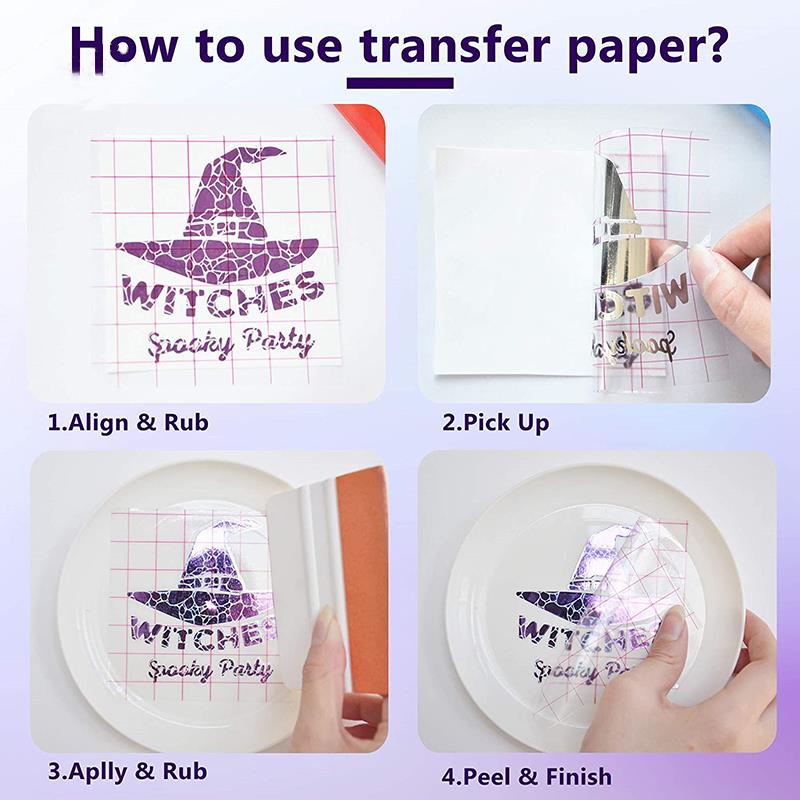 30x20cm Clear Transfer Paper With Grid Alignment For Cricut Adhesive Vinyl Transfer Sheet For Decals Crafts Stickers