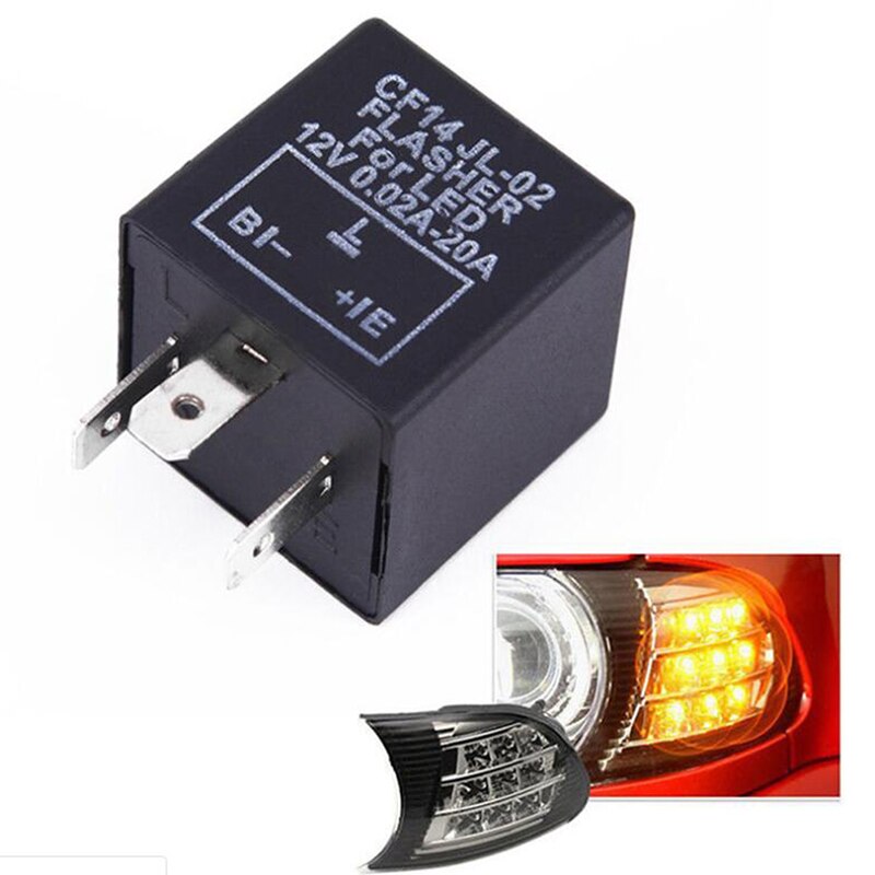 Voor Led 3-Pin Elektronische Flasher Relais Module CF13 CF-13 Fix LED Richtingaanwijzer Snelle Flash voor Motorbike 12V JL-02 Flas