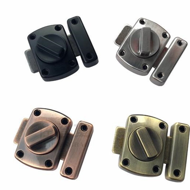 Door Bolt Latch Thicken Zinc Alloy Rotate Sliding Bolt Lock Safety Security Home Anti-Theft Guard Bolts Action Hardware Small