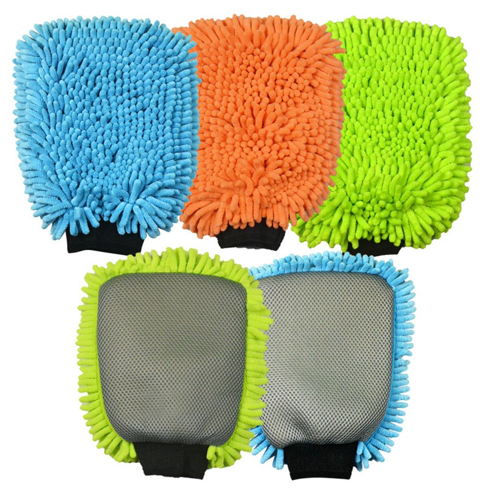 Gant de nettoyage de voiture Chenille éponge | Facile à sécher, Premium, doux et Super absorbants, haute densité, gant de nettoyage de voiture: random color
