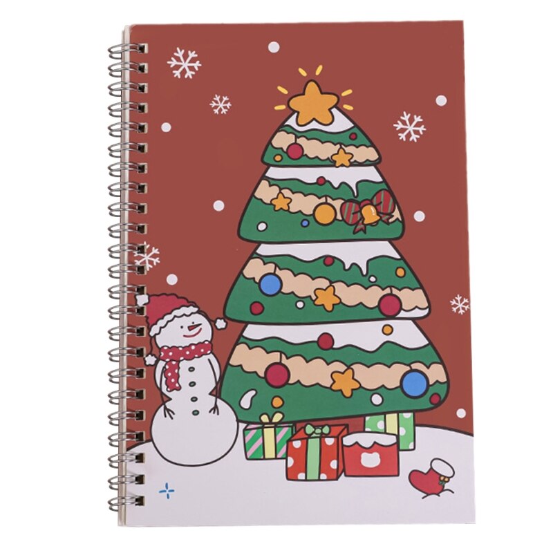 Notatnik Kawaii miękkie etui notatnik notatnik A5 60 arkuszy robić pisania rysowanie 1XCE: Christmas tree