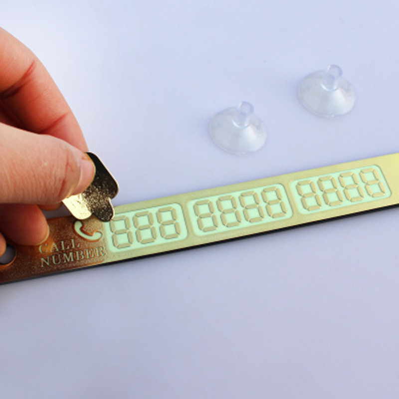 Car Night Luminous Temporary Stop Sign Mobile Phone Number Car Parking Signboard Message Docking Card Supplies