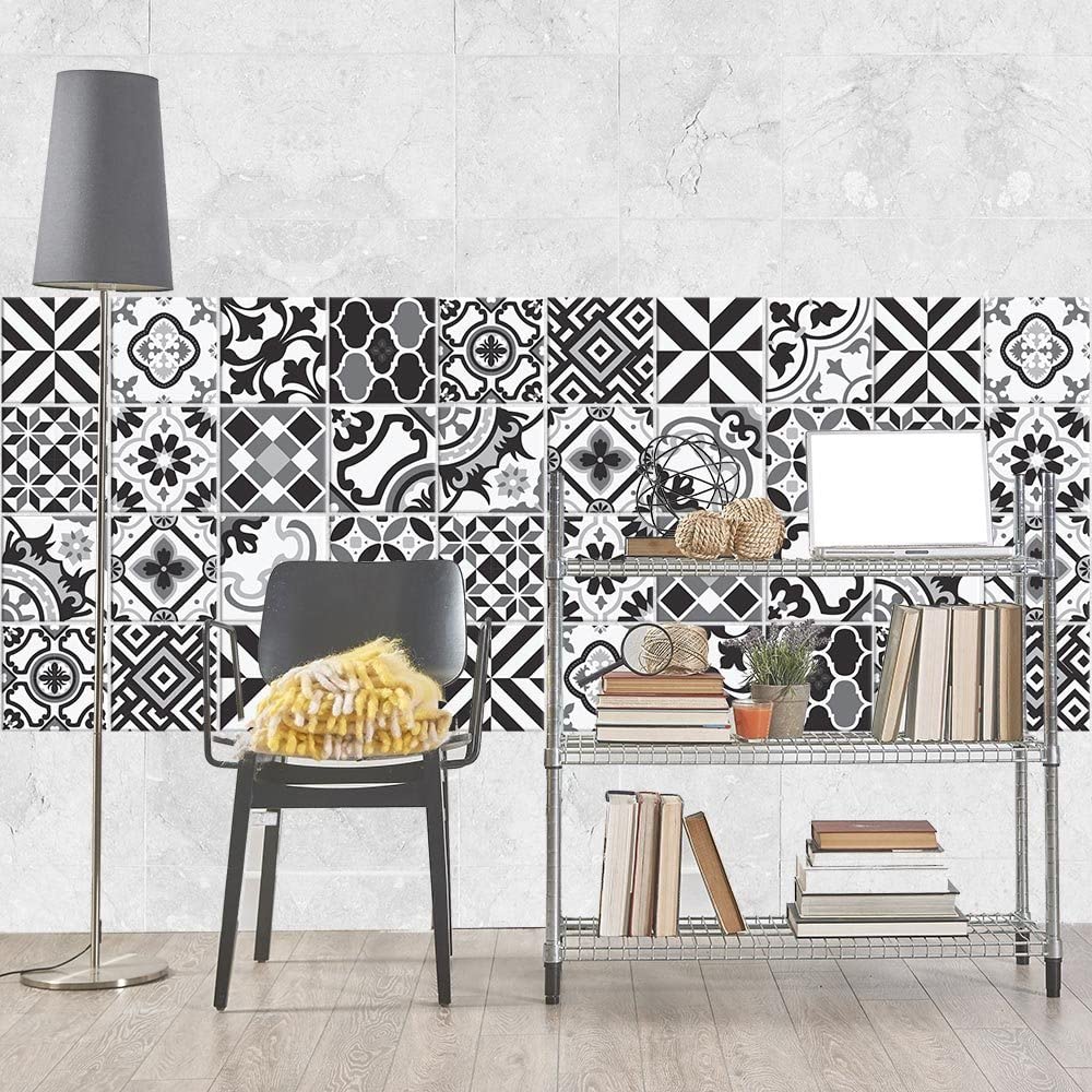Embalaje de 15 azulejos de tamaño 20x20 cm-hecho en Italia-para baño y cocina de pegatinas-Cordoba