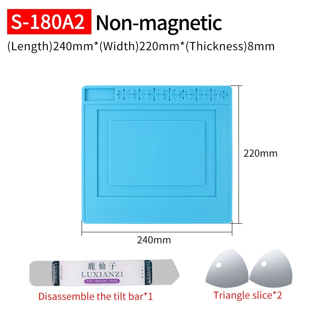 Luxianzi Soldeerstation Hittebestendig Reparatie Pad Esd Isolatie Silicon Mat Voor Bga Solderen Bureau Platform Pad: s180a2