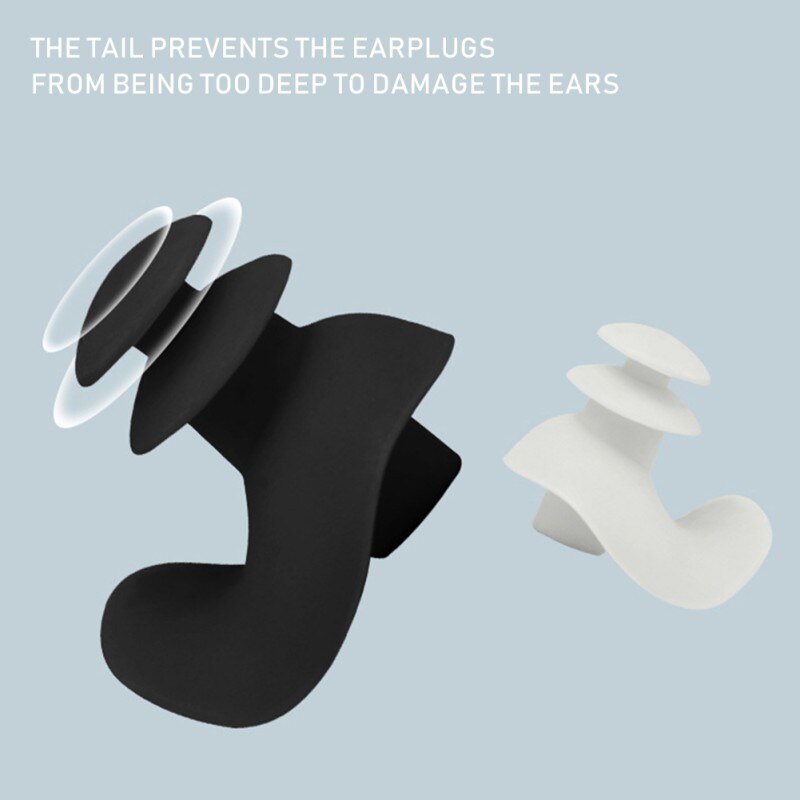 1 Pair Diving Water Sports Swimming Accessories With Collection Box Soft Dust-Proof Ear Silicone Plugs Waterproof Earplugs Gear