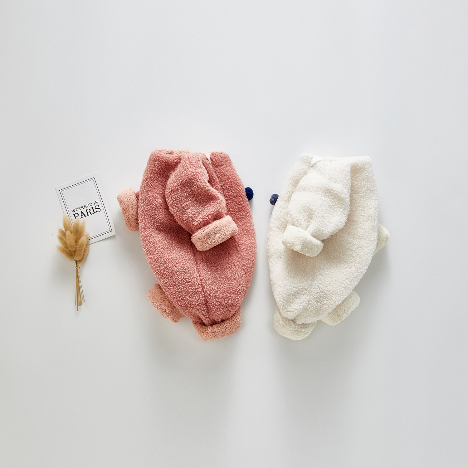 Pelele para bebé, chaqueta cálida de lana, monos gruesos de bola de colores, para invierno,