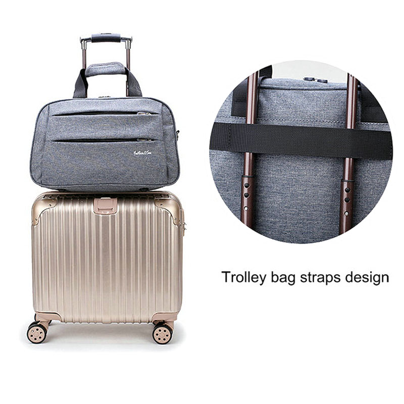 Luggage travel bags Waterproof canvas men women big bag on wheels man shoulder duffel Bag Black Blue carry on cabin luggage ZL32