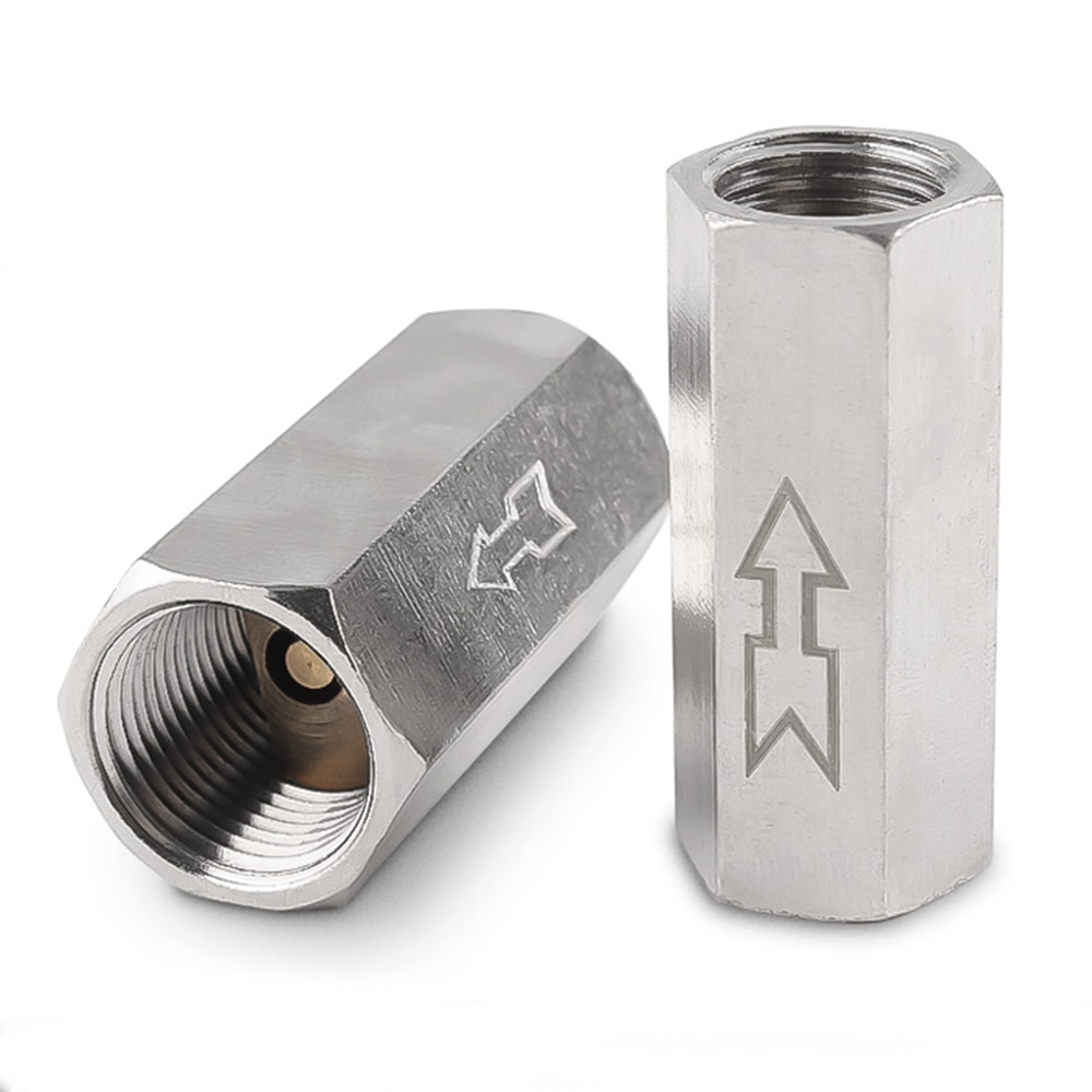 1Pcs pneumatic check valve control valve air valve 1/8" 1/4" 3/8" 1/2" BSP internal threaded brass pneumatic one-way check valve