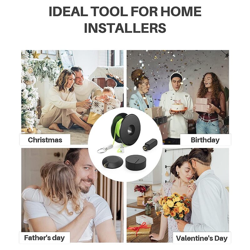 -Wiremag Puller, Magnetic Cable Fishing Tools Father's Day , Electrical Fishing Wire Guider With Double Slider