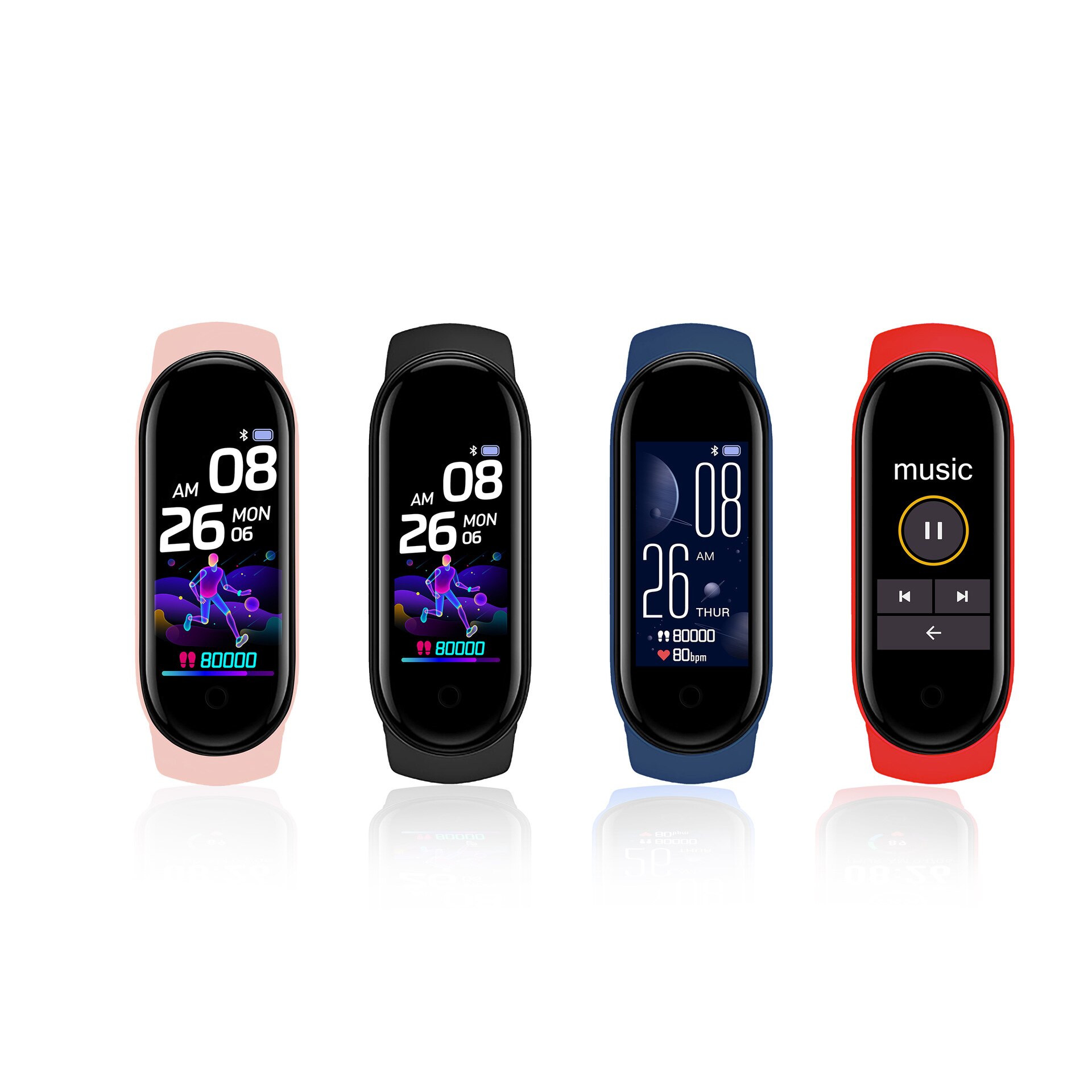 M5 Smart Watch Heart Rate Monitor Fitness Tracker Pedometers Smartwatch Band Sport Watch
