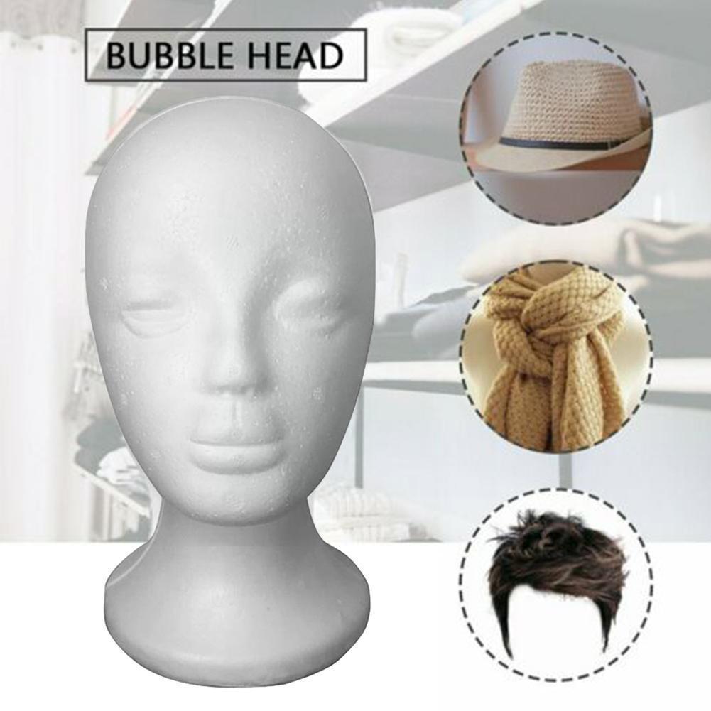 Foam Mannequin Head Female Male Dummy Head Model Hat Display Props Glasses Bubble Head Wig Mannequin M1B7