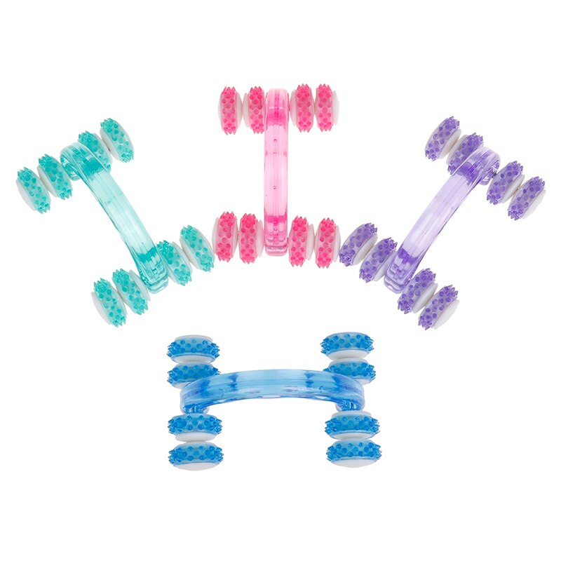 1PC Full-body Plastic Car Roller Eight Roller Wheels Relaxing Hand Massage Tool Reflexology Face Hand Foot Back Body Therapy