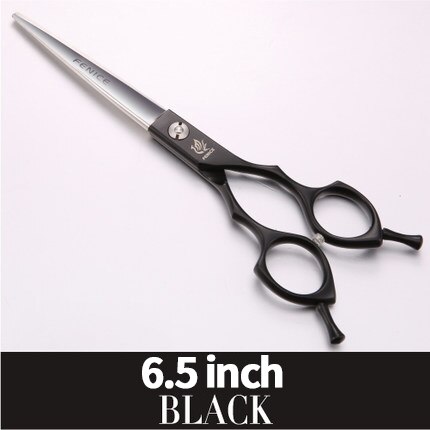 Fenice 6.5/7.0 inch Pet Grooming Scissors Colorful Dogs Straight Cutting Shears JP440C Stainless Steel: black 6.5