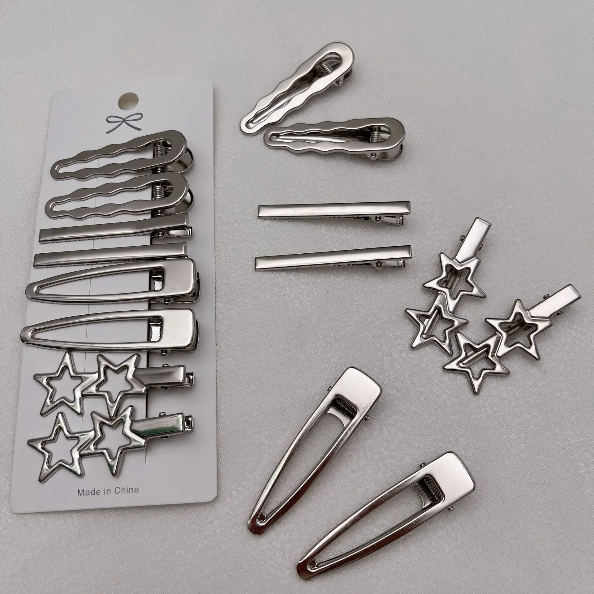 Splitter Metall Haarspangen Frauen Mädchen Y2K Entenschnabel Haarnadel Persönlichkeit Pony Seite Kopfbedeckung Haarspangen Haarspange Styling Zubehör