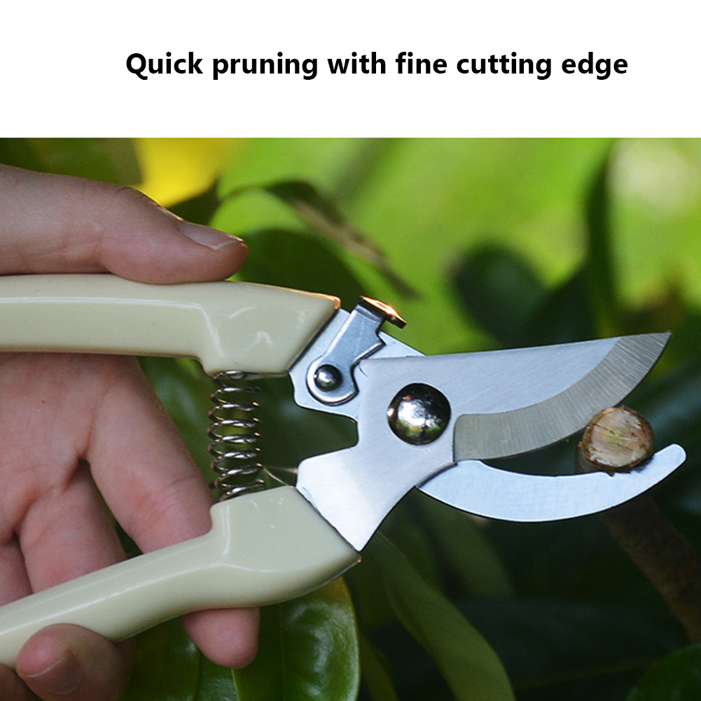 Stainless Steel Plant Trim Flower Branch Shear Orchard Fast Pruning Shears Cutter Garden Scissor Tool Straight Bend Mouth