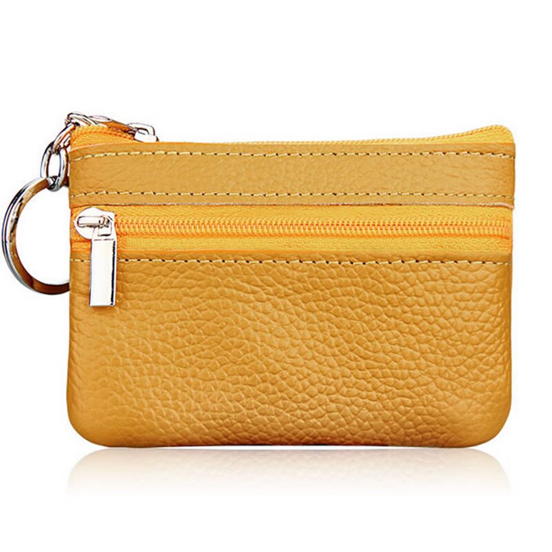 Thinkthendo Mode Zachte Mannen Vrouwen Card Coin Sleutelhouder Zip Wallet Pouch Bag Purse: YELLOW