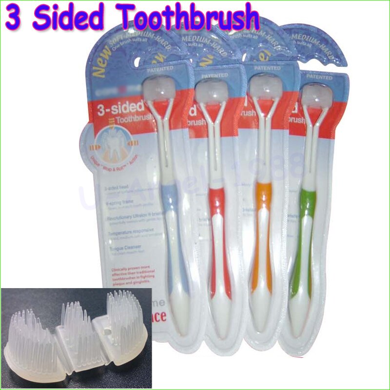 2 Stuks Drie Zijden Tandenborstel Ultrafijne Zachte Haren Volwassen Tandenborstel