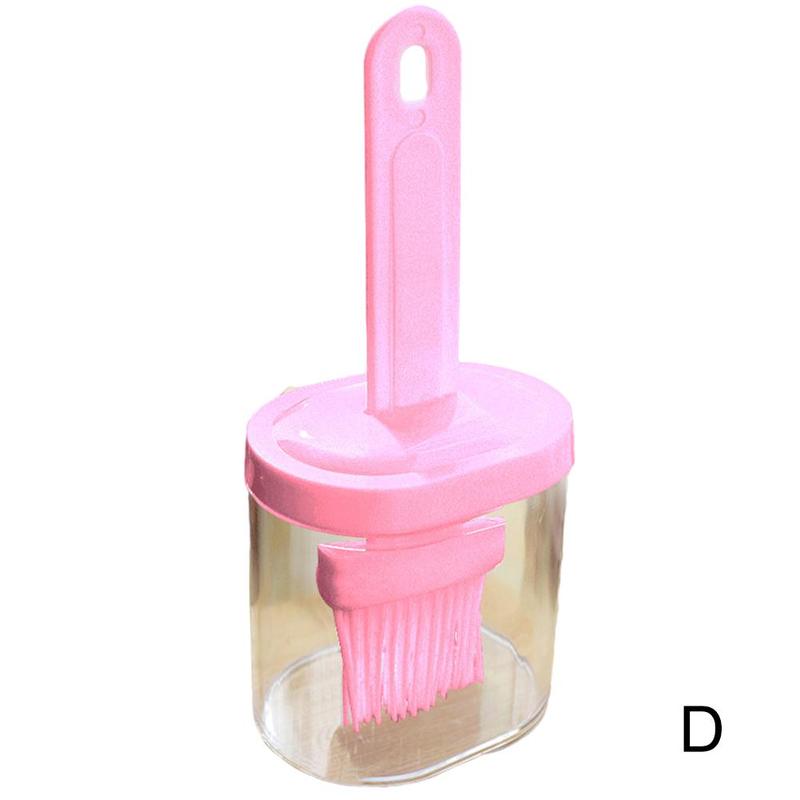 Barbecue Oil Brush High Temperature Resistant Silicone Oil Bottle Brush Integrated Barbecue Brush With Cover And Bottle: D