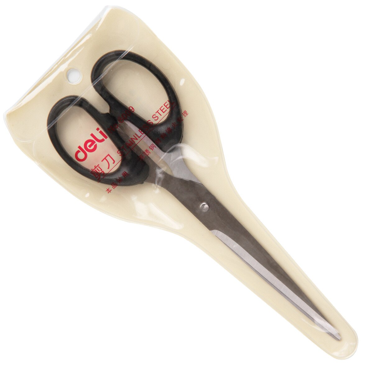 Deli Scissors Large Office Paper Cutter Art Scissors Household Sewing Scissors Stainless Steel 18cm Adult Plastic 180mm Del