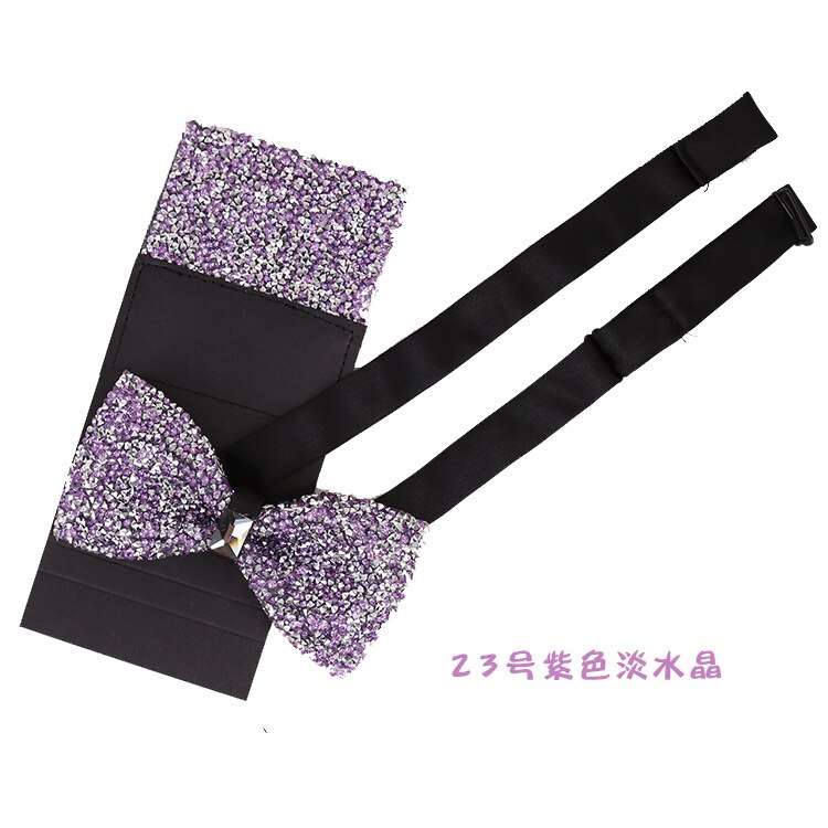 Mode Mannen Accessoires Vlinderdas Set Pocket Vierkante 2 Stks/set Luxe Tie Mens: 23