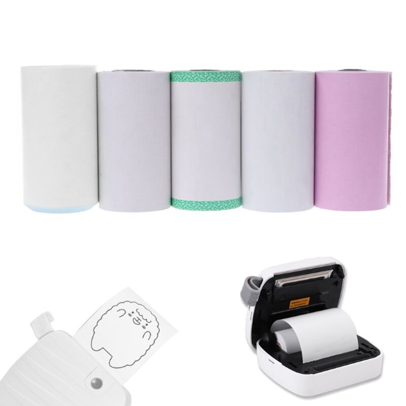 Photo Paper Mini Printable Sticker Roll Thermal Printers Clear Printing Smudge-Proof Portable