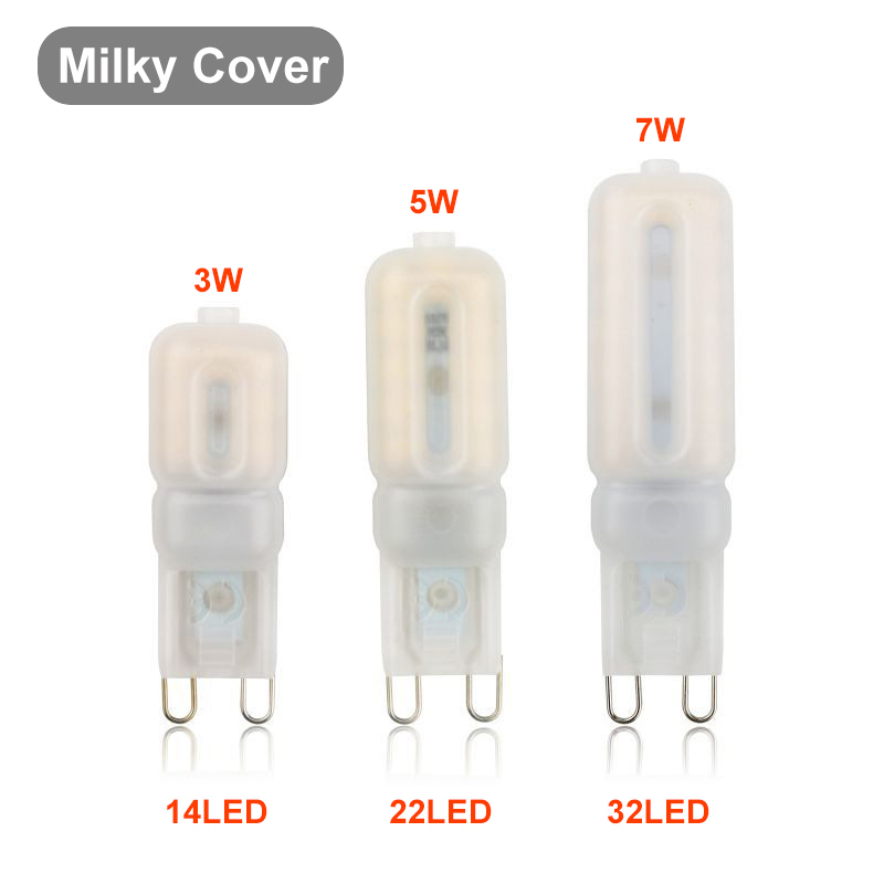 10 Uds. Bombillas LED G9 regulables luces 220V 110V focos 2835SMD Bombilla 3W 5W 7W reemplazar 30W 40W lámparas halógenas para el hogar dormitorio