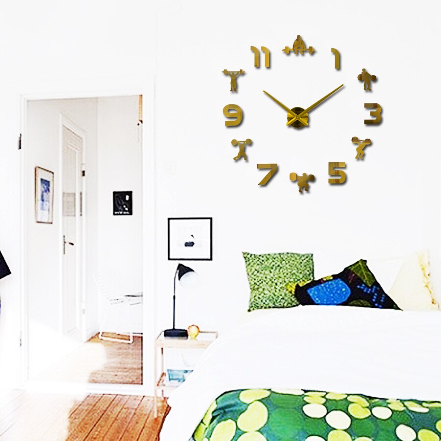 Mode 3D Wandklok Quartz Horloge Reloj De Pared Modern Grote Decoratieve Klokken Europa Acryl Spiegel Stickers