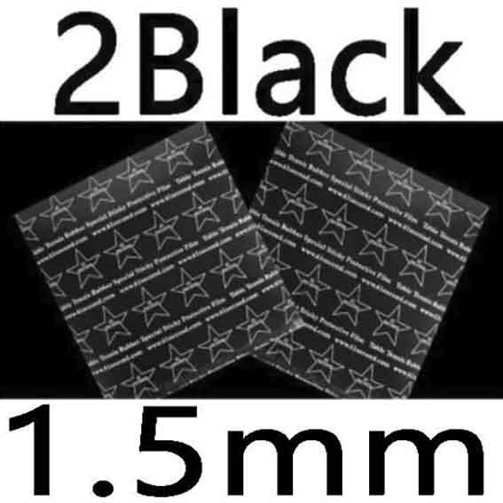 LIGHTNING DS – caoutchouc de Tennis de Table d&#39;entraînement 2x61 secondes avec éponge: 2 Black 1.5mm
