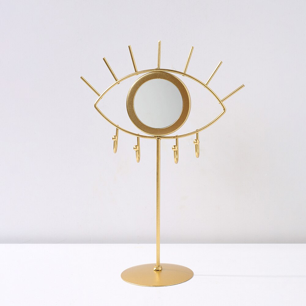 Guld øje bord spejl makeup spejle boho boligindretning stue dekoration soveværelse kosmetik dressing bordplade spejl onde øje: Default Title