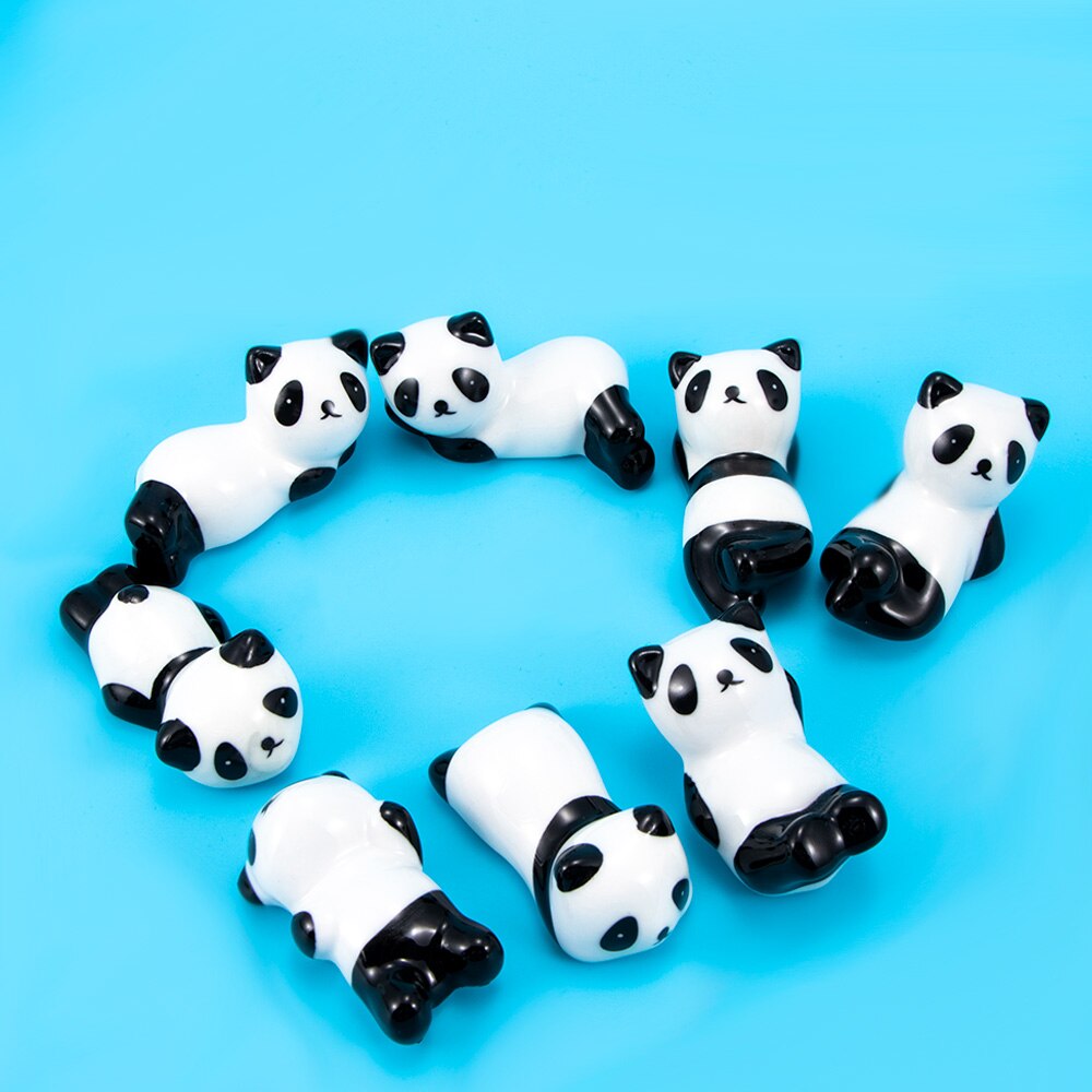 1 st kök keramisk tax ätpinnar rack tecknad hund porslin ram restaurang tillbehör: Panda