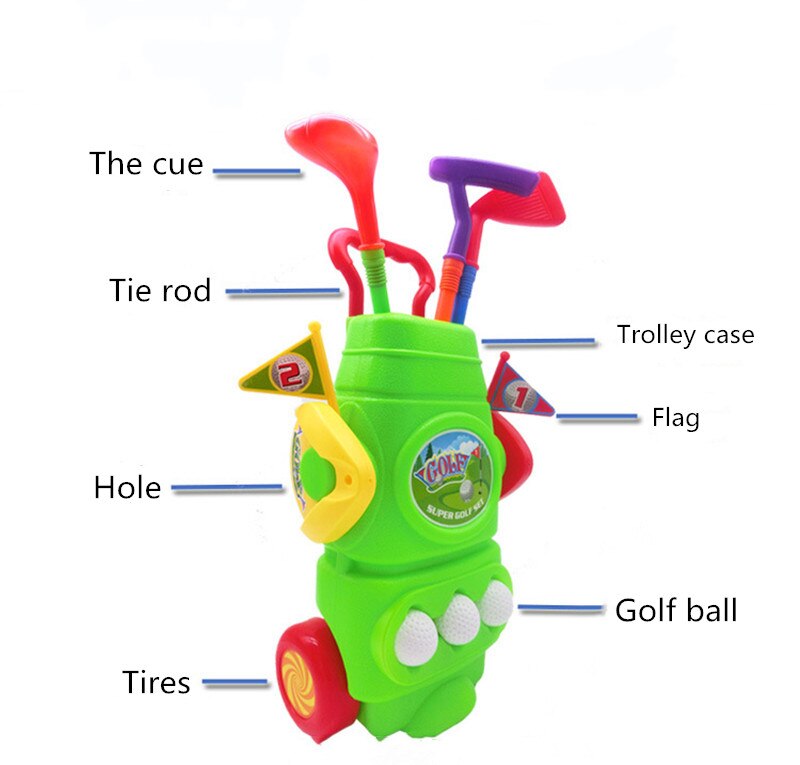 Kids Golf Training Trainer Clubs Set Vroege Educatief Voor Outdoor Sport Fitness Oefening Speelgoed Ouder-kind Interactieve Spelletjes