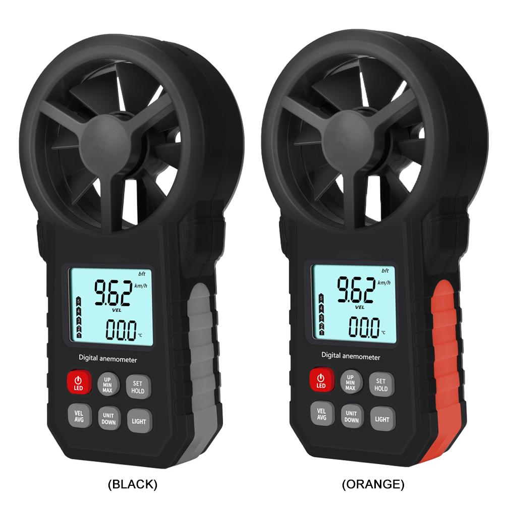 Handheld Digit Alanemometer Achtergrondverlichting Thermometer Wind Gauge Meter Speed Meetinstrumenten