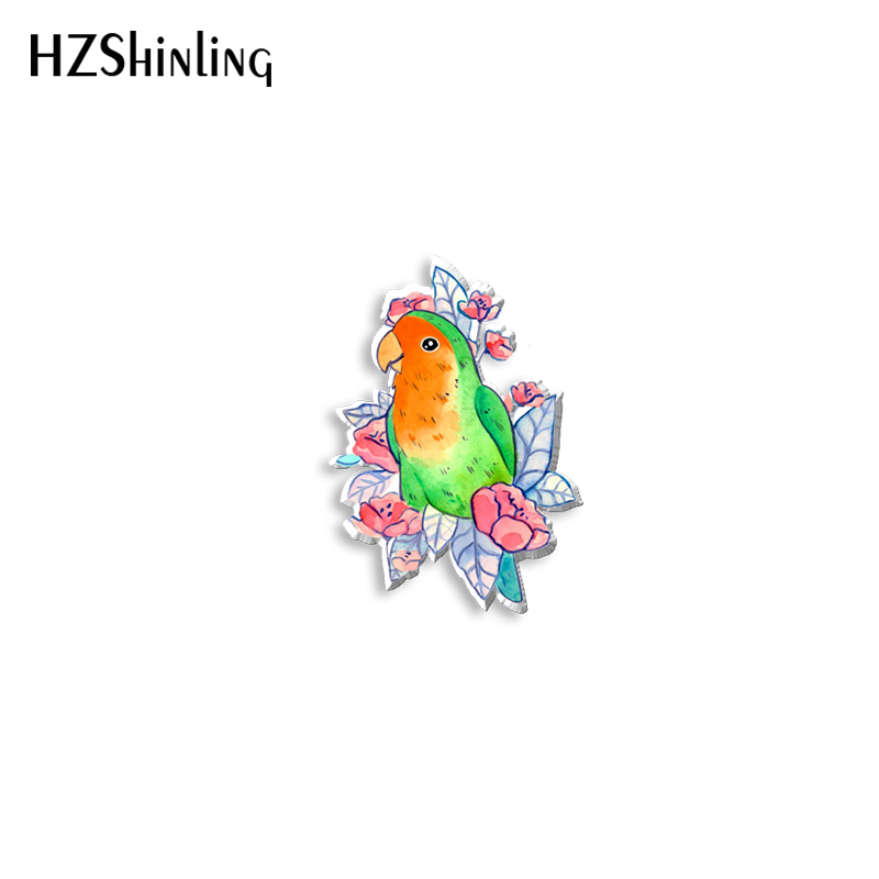 Pin de solapa acrílico con flor nueva, Pin de cierre de mariposa epoxi Sakura Finch, broche de mariposa hecho a mano, 2022: Color oro puro