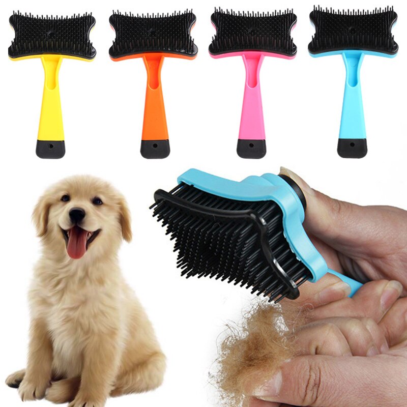 Hondenborstel, huisdierhaarkam, duurzame shampooborstel voor huisdieren, doucheborstel, plastic massageborstel