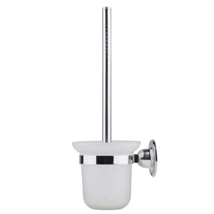Stainless Steel Toilet Brush with Base Wall-mounted Toilet Cleaning Brush toilet brush set Bathroom Supplies