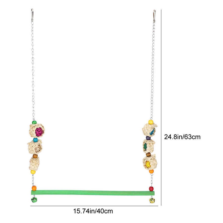 Swing Pet Swing Large Swing Wooden Safety Toy Pet Chicken Toy Chewing for Parrots Pets