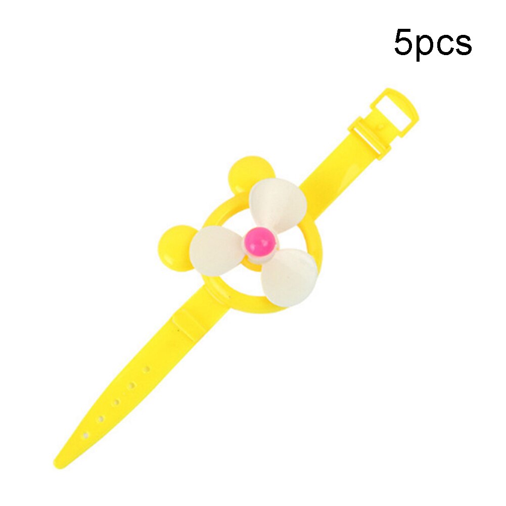 5Pcs Children Slap Bracelet Wristband Windmill Toy Birthday Party Favors: Default Title