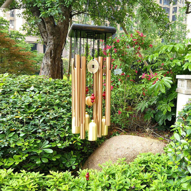 Campanas de viento grandes, tubos de Metal, campana para iglesia, patio al aire libre, jardín, decoración del hogar, símbolo de buena suerte, carillón de viento colgante
