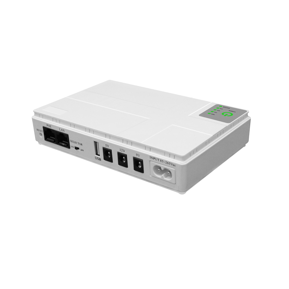 GalexLab 36W DC UPS Voeding - 10400mAh Draagbare Noodstroomaccu voor Router, POE LAN, Mobiele Apparaten: wit