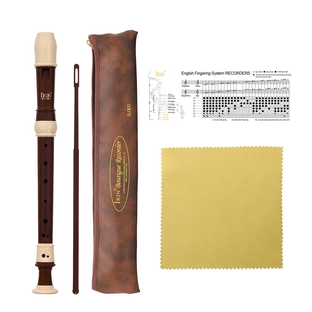 Irin Abs Alto Recorder 8 Gat Barokke Stijl Recorders Instrument Afneembare Met Vinger Rust En Draagtas Klaslokaal Wind Musical instrumenten Koffie: Coffee