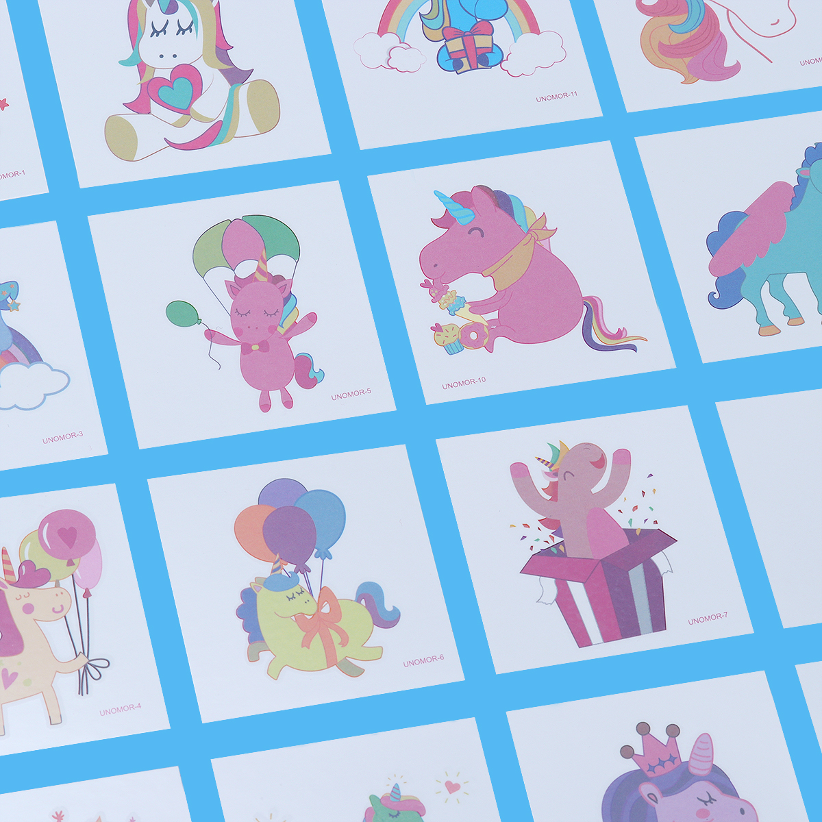 Unomor 144 Pcs Tijdelijke Tattoos Eenhoorn Stickers Feestartikelen Feestartikelen Voor Jongens Meisjes Hallowen Pary Decoratie A20