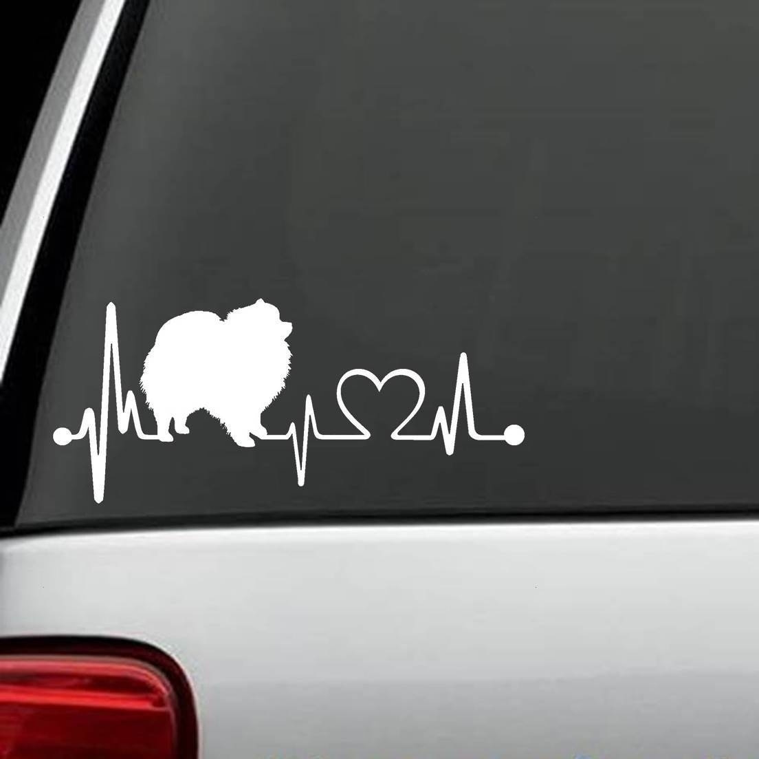 Pommeren Hartslag Hond Decal Sticker Auto Window Art Auto Sticker